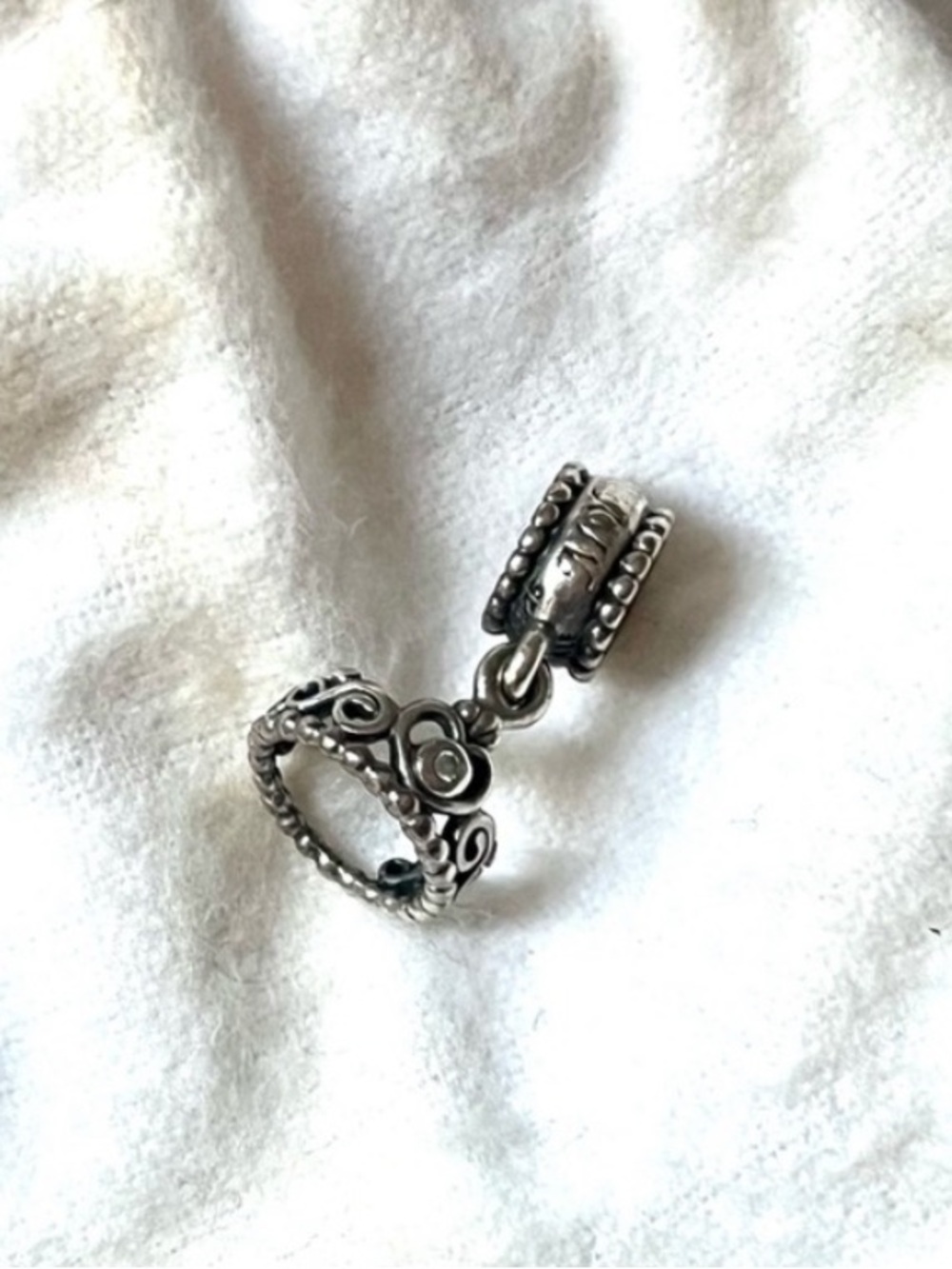 Pandora Sterling Silver Crown Charm Pendant - Silver